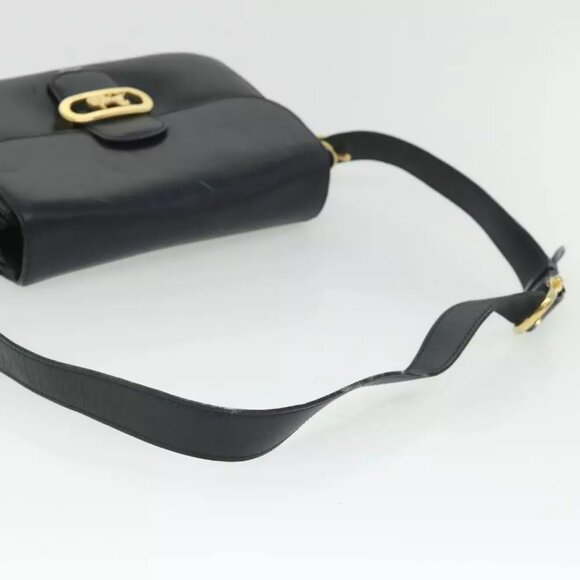 CELINE Shoulder Bag Leather Black - Picture 7 of 16